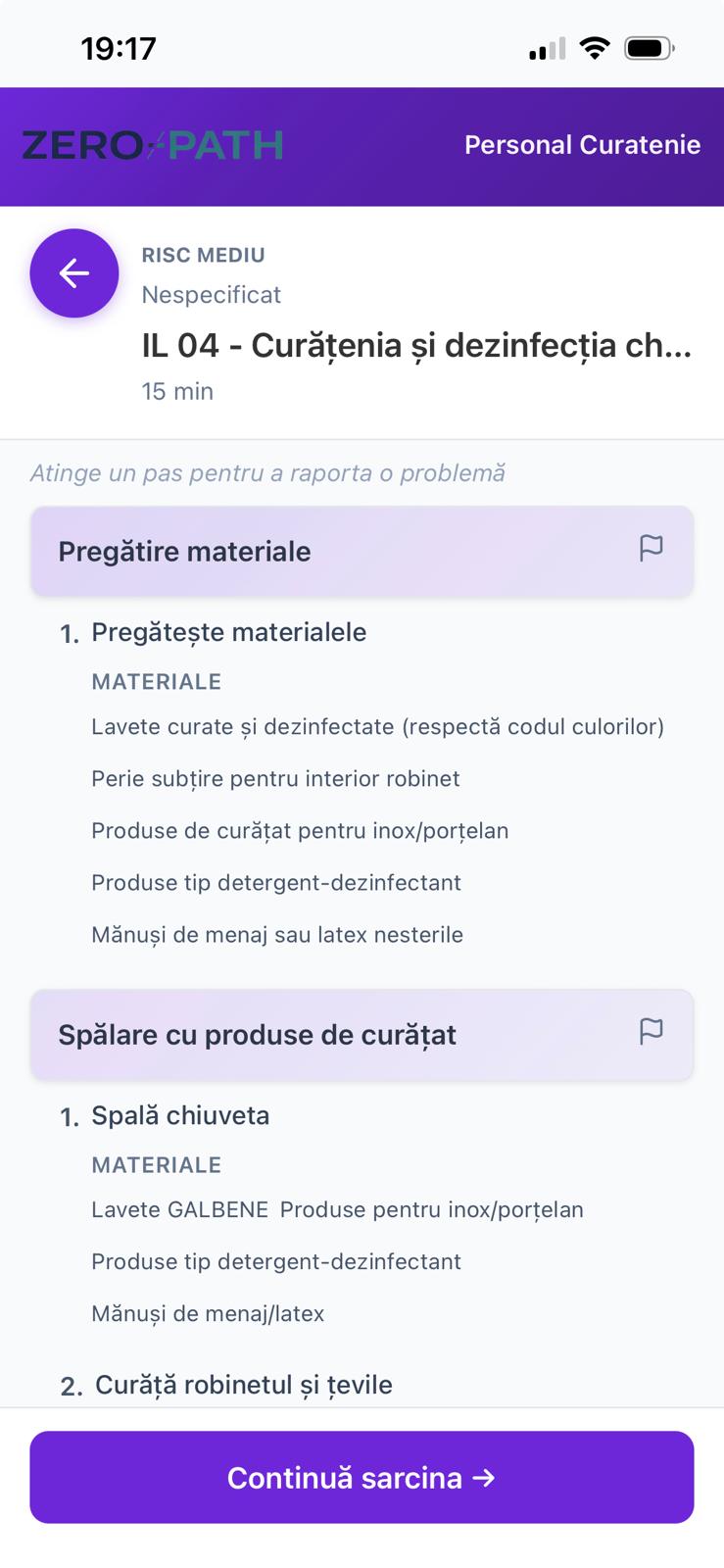 ZeroPath — Execuție protocol pe mobil