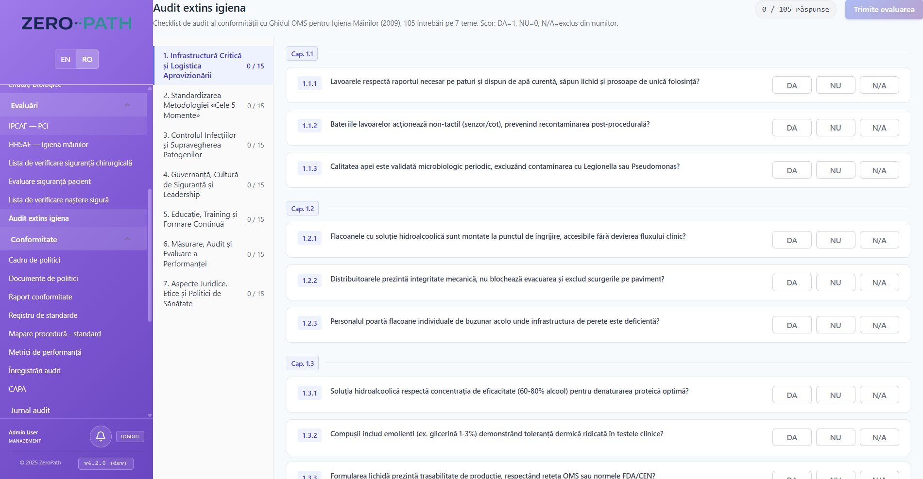 ZeroPath — Audit ANMCS igienă