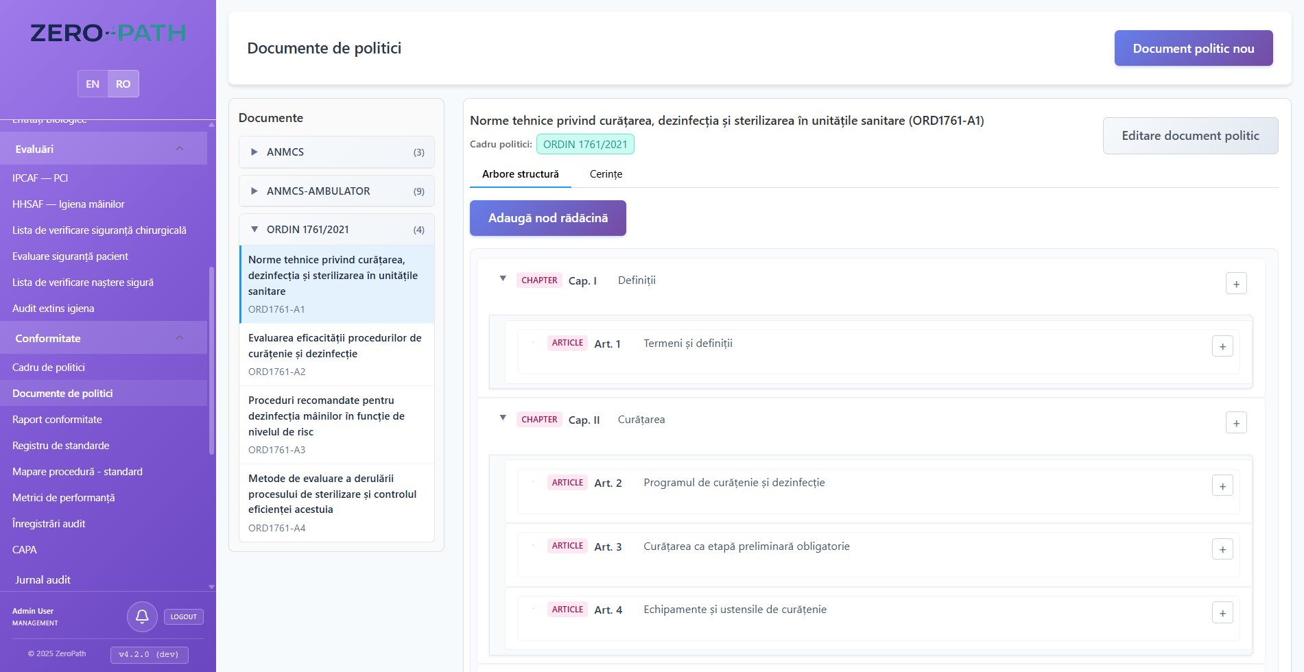 ZeroPath — Documente politici ORDIN 1761