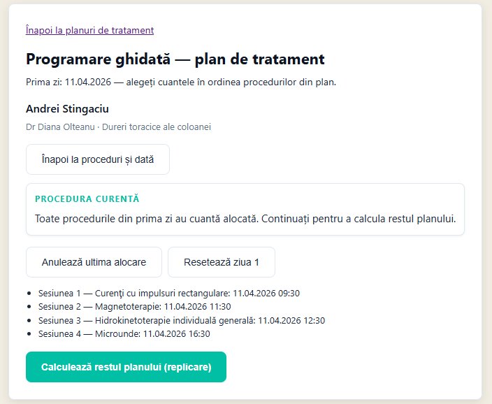Programarea planului de tratament