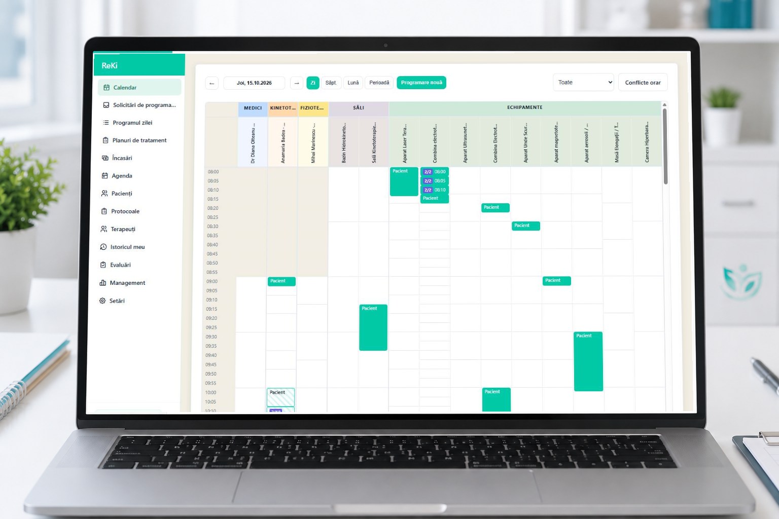 o programare online în calendar.